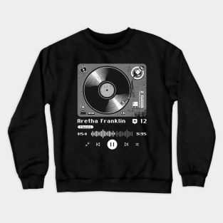 Aretha Franklin ~ Vintage Turntable Music Crewneck Sweatshirt